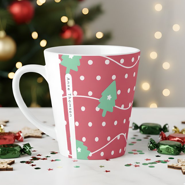 Christmas candy christmas pattern latte mug (Creator Uploaded)