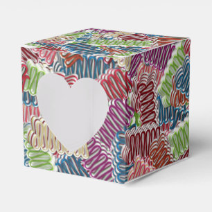 Christmas Candy-FAVOR BOX,Sq Heart Favour Box