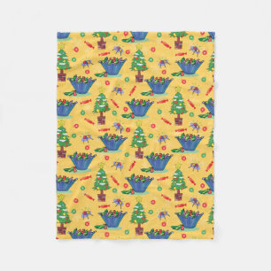 Christmas candy fleece blanket