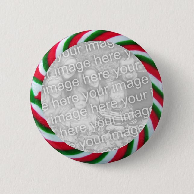 Christmas Candy Framed Photo Button (Front)