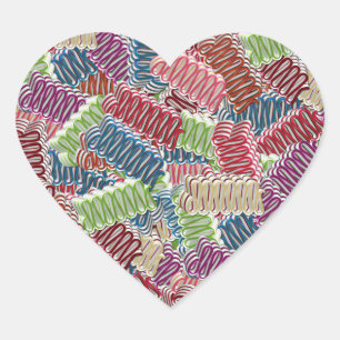 Christmas Candy-HEART SHAPED STICKERS