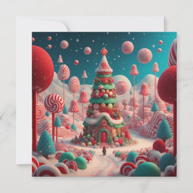 Christmas candy land A Holiday Card (Front)