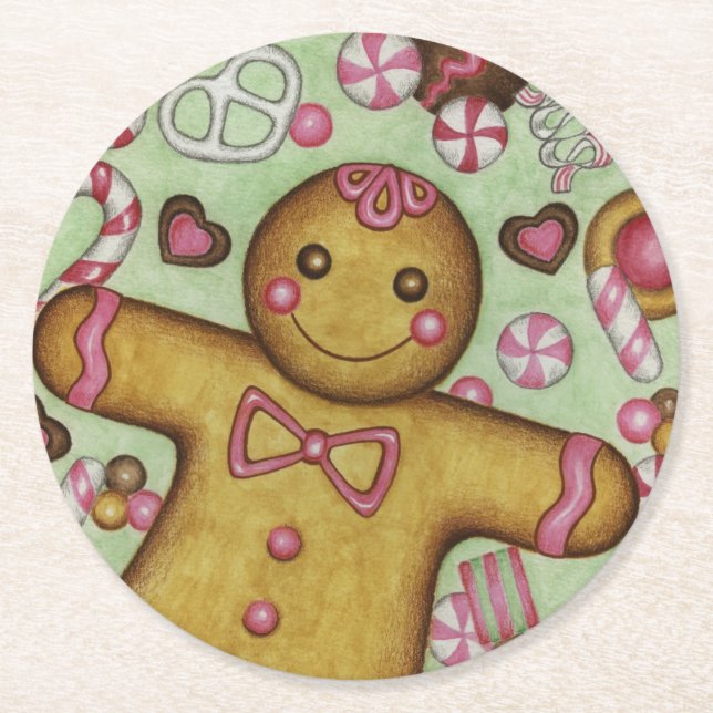 Christmas Candy Paper Coasters (Front)