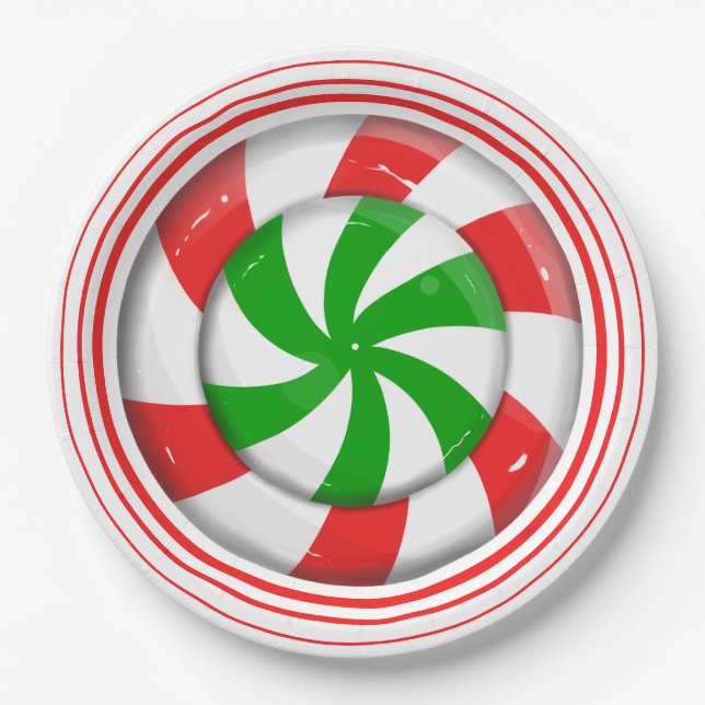 Christmas Candy Paper Plate (Front)