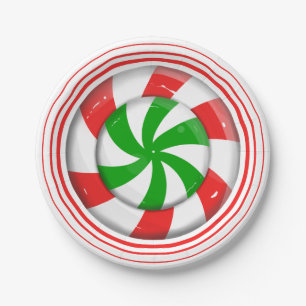 Christmas Candy Paper Plate