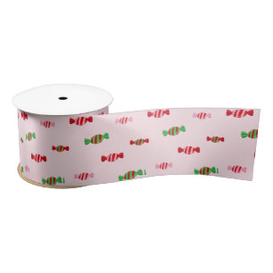 Christmas Candy Pattern Satin Ribbon