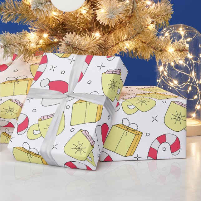 Christmas Candy Pattern Wrapping Paper (Holidays)