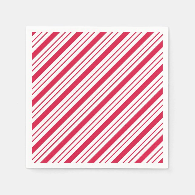 Christmas Candy Peppermint Party Holiday Napkins (Front)