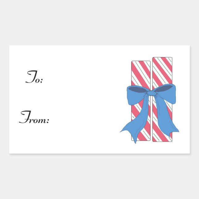 Christmas Candy Rectangular Sticker (Front)