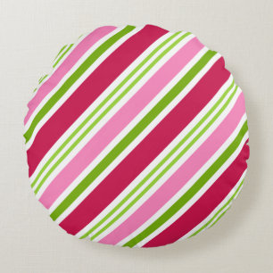 Christmas Candy Round Pillow