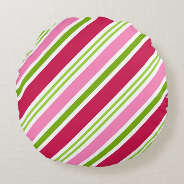 Christmas Candy Round Pillow (Front)