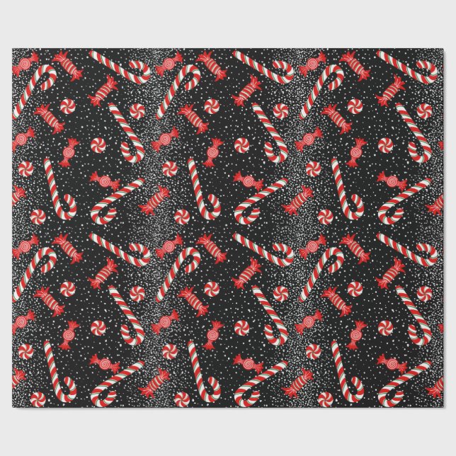 Christmas candy Sparkle Wrapping Paper (Seam)