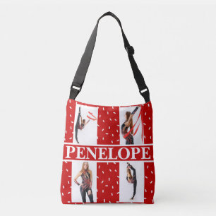 Christmas Candy Sprinkle 4 Photo Collage Crossbody Bag