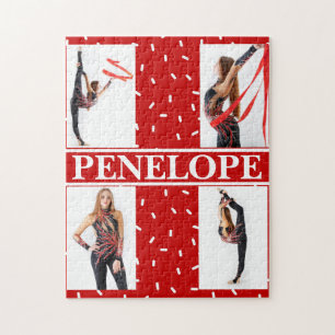 Christmas Candy Sprinkle 4 Photo Collage Jigsaw Puzzle