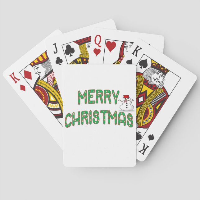 Christmas Candy Stick Playing Cards (Back)