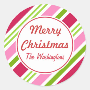 Christmas Candy Stripes Stickers