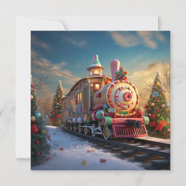 Christmas candy train card (Front)