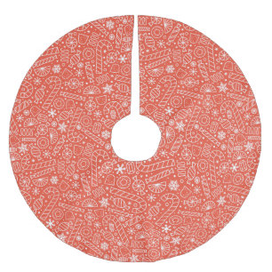 Christmas Candy Tree Skirt - Red