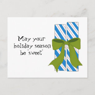 Christmas Candy with Sweet Saying Holiday Postcard