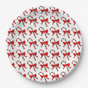 CHRISTMAS CANDYCANE PAPER PLATE
