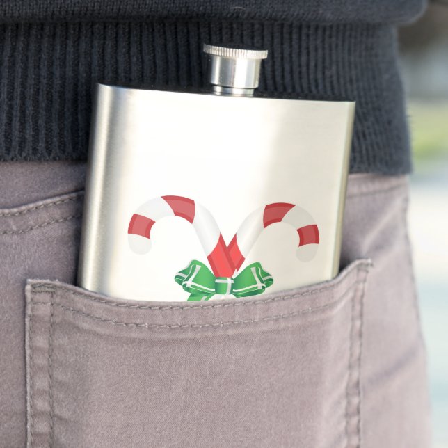 CHRISTMAS CANDYCANES HIP FLASK (In Situ)