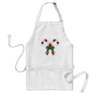 Christmas Candystick With Bow Standard Apron