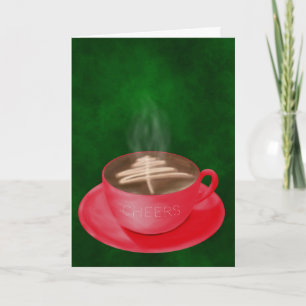 Christmas Cappuccino Art Card