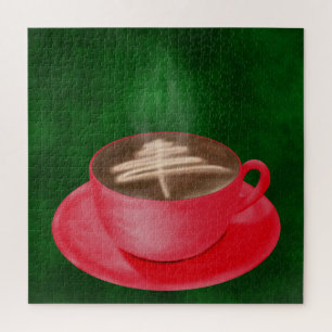Christmas Cappuccino Art Jigsaw Puzzle