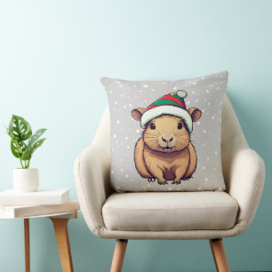 Christmas Capybara Cushion