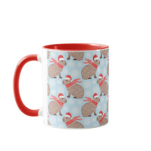 Christmas Capybara in Santa Hats Holiday