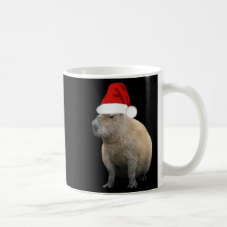 Christmas Capybara Santa Hat  Coffee Mug