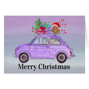 Christmas car customisable photo card