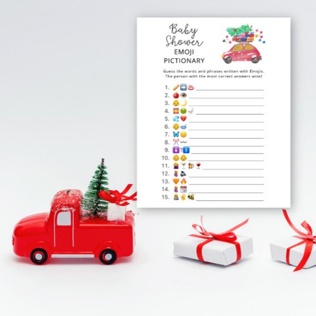 Christmas car \ Emoji picture game baby shower (Creator Uploaded)