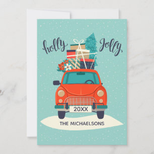 Christmas Car   Holiday Photo Card