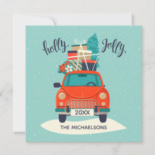 Christmas Car   Holiday Photo Card