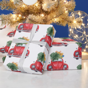 Christmas Car Pattern Wrapping Paper