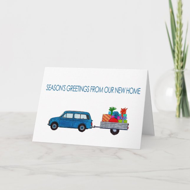 Christmas car Season's Greetings Holiday Card (Front)