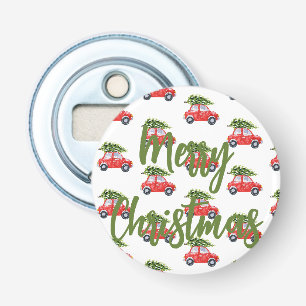 Christmas Car with Tree Bottle Opener