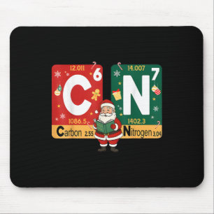 Christmas Carbon Nitrogen 67 Funny Science Santa T Mouse Mat