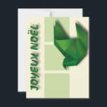 Christmas card<br><div class="desc">Christmas card depicting a folded paper bird and "Merry Christmas"</div>