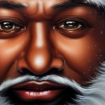 Christmas Card African American Santa Claus<br><div class="desc">Christmas card with handsome African American Man . Inside is blank so you can write your own greeting.</div>