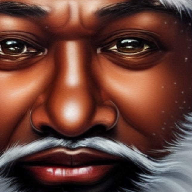 Christmas Card African American Santa Claus (Creator Uploaded)
