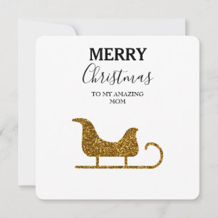 Christmas Card Amazing Mum - Santa's Sleigh