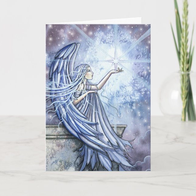 Christmas Card Angel and Star (Front)