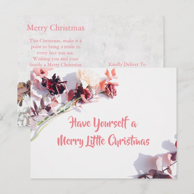 Christmas Card - Beautiful of Rose (Front/Back)
