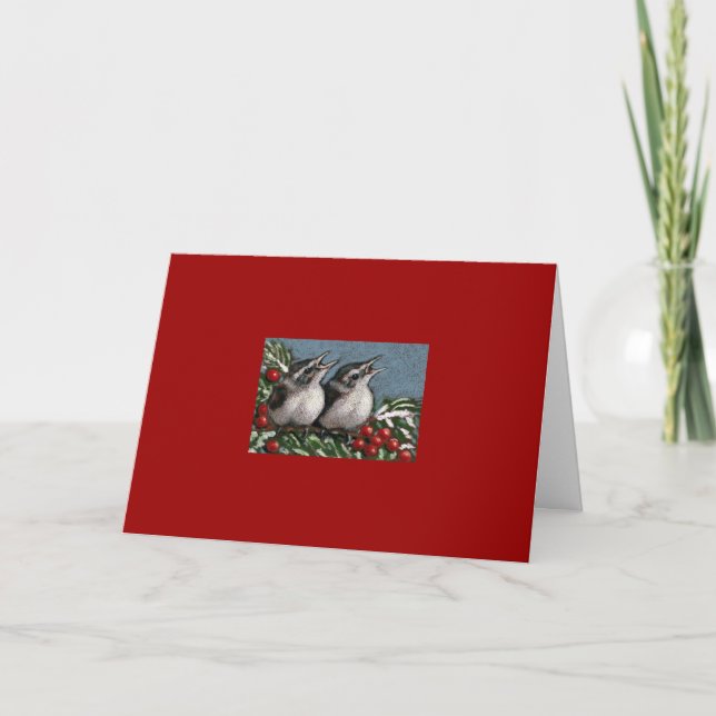 CHRISTMAS CARD: BIRDS: ARTWORK HOLIDAY CARD (Front)