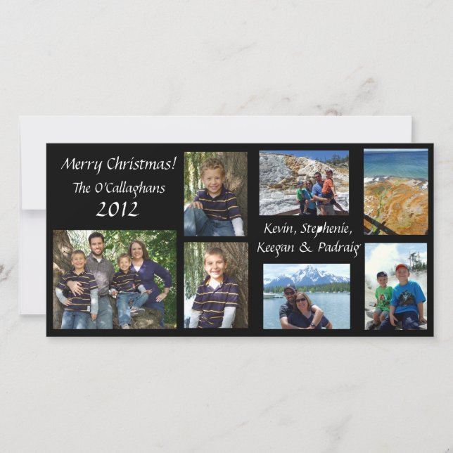 Christmas Card - Black Background (Front)