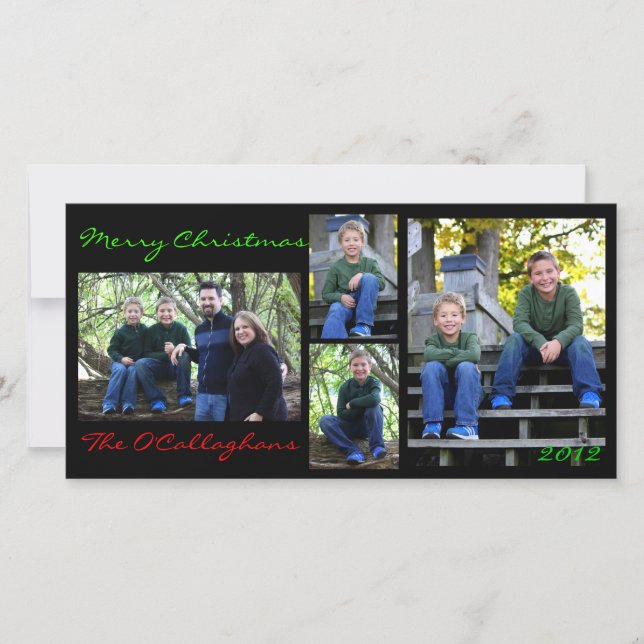 Christmas Card - Black Background (Front)