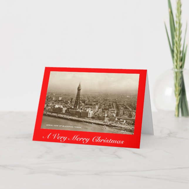 Christmas Card, Blackpool Holiday Card (Front)