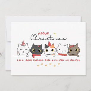 Christmas Card Cat Lover Christmas Card